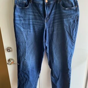 Lane Bryant Hi Rise Essential Stretch Straight Jeans Magic Waistband Size 18L
